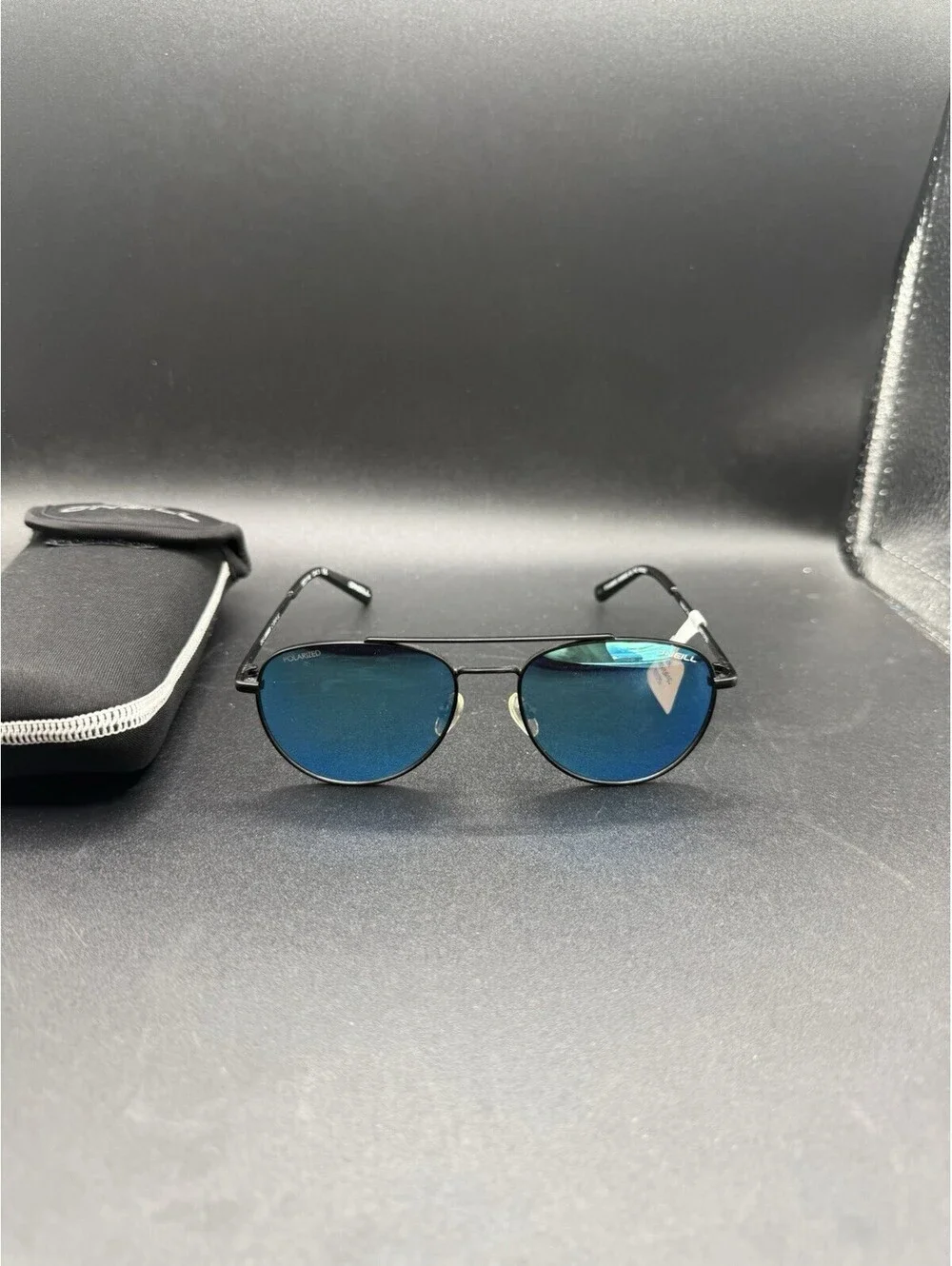 O'Neill Sunglasses Matte Black/Blue Polarized ONS-SIMMER-004P-SC